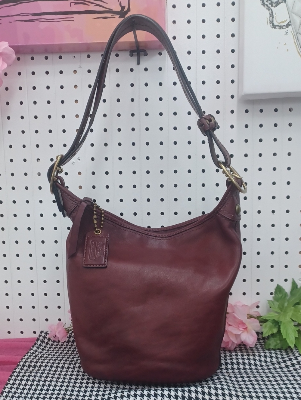 Coach 11422 Bleeker Bucket Tattersall Plaid Lining Y2K